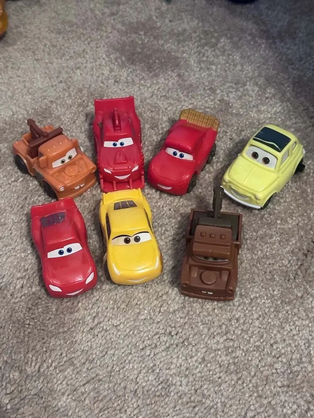 Lot of 7 Disney Pixar Cars 'Cars on the Road' McDonald's Happy Meal Toys